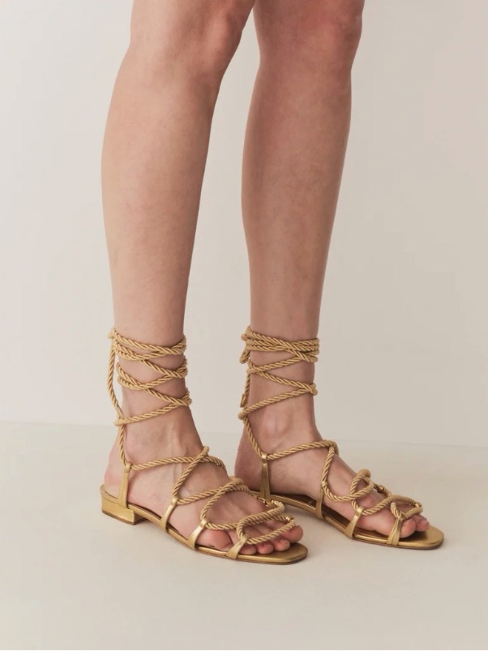 NWT Dôen Castille Gladiator Sandal in Gold Size 38